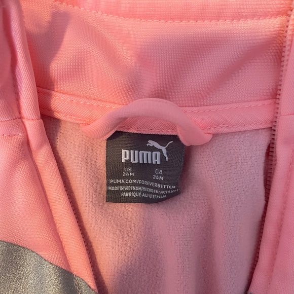 Puma Kids' Pink Top with Black and Gray Leggings Set - Picture 4 of 8